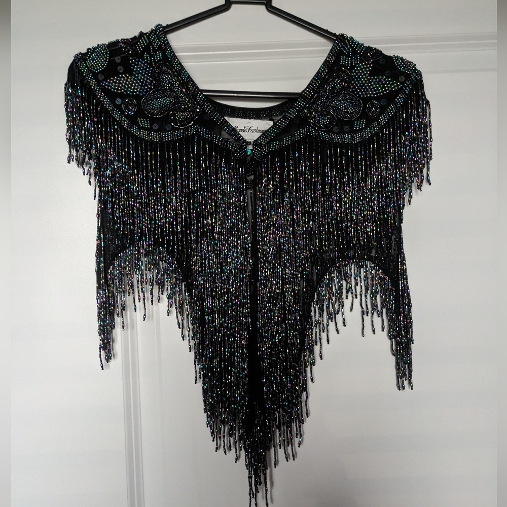 LeMonde Fashions vintage beaded shawl